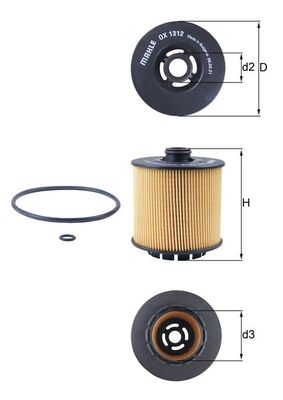 KNECHT OX 1312D маслен филтър