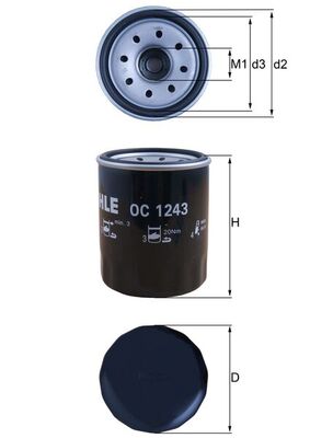 KNECHT OC 1243 маслен филтър