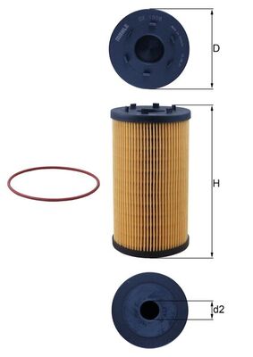 KNECHT OX 1306D Oil Filter for RENAULT TRUCKS VOLVO