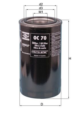 KNECHT OC 70 Oil Filter