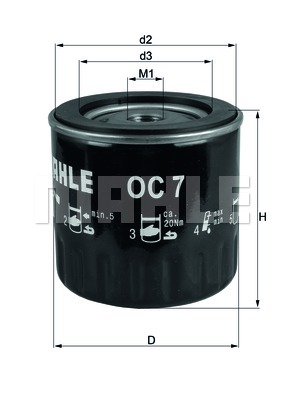 KNECHT OC 7 Filtro de óleo