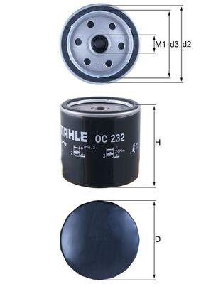 KNECHT OC 232 Масляный фильтр