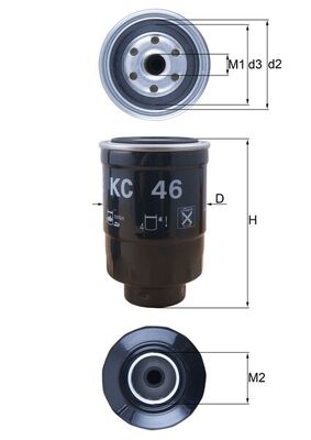 KNECHT KC 46 Fuel filter