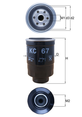 KNECHT KC 67 Fuel filter