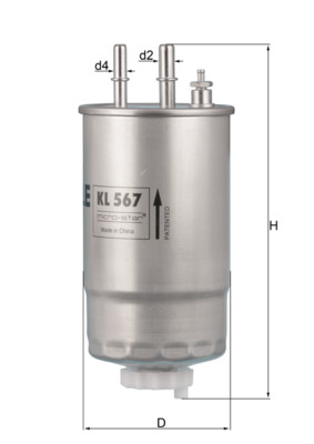 KNECHT KL 567 Fuel filter