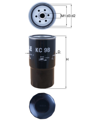 KNECHT KC 98 Fuel filter