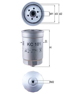 KNECHT KC 101 Bränslefilter