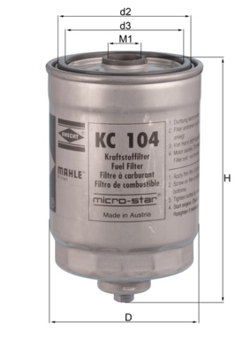 KNECHT KC 104 Топливный фильтр