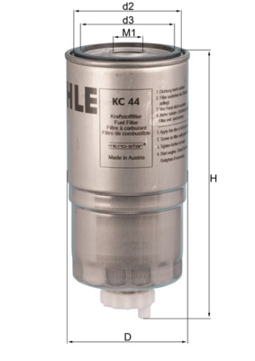 KNECHT KC 44 Fuel filter