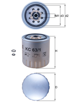 KNECHT KC 63/1D Fuel filter