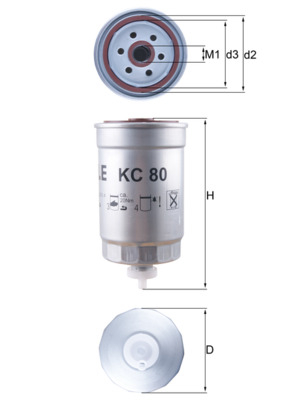 KNECHT KC 80 Fuel filter