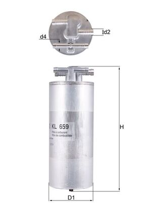 KNECHT KL 659 Fuel filter