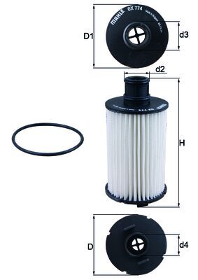 KNECHT OX 774D Olejový filter