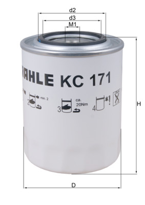 KNECHT KC 171 Fuel filter