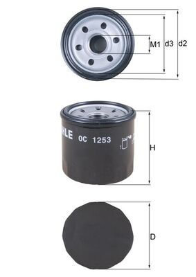 KNECHT OC 1253 Масляный фильтр