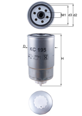 KNECHT KC 195 Fuel filter