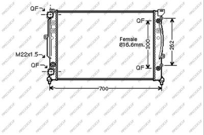 PRASCO AD017R009 Radiatore,...