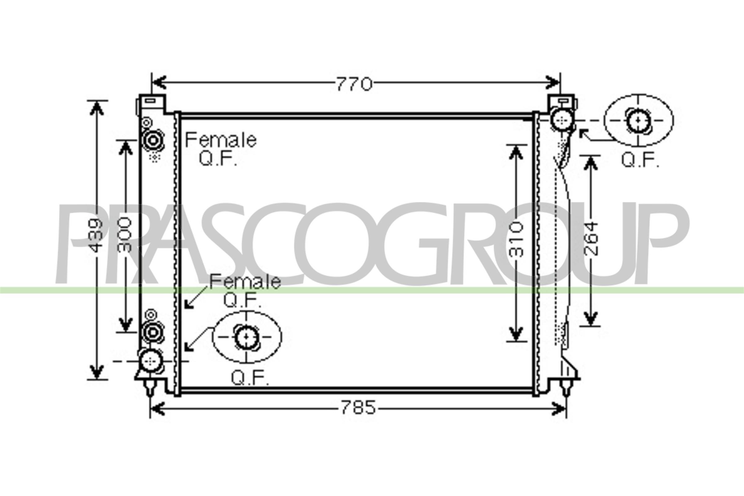 PRASCO AD034R003 Radiatore,...