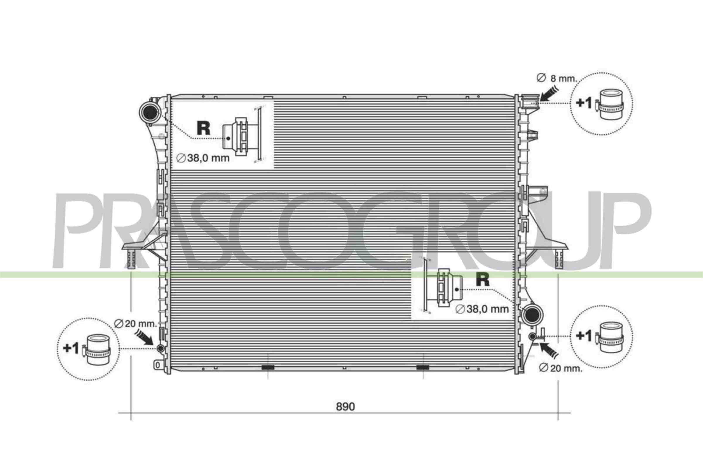 PRASCO AD830R002 Radiatore,...