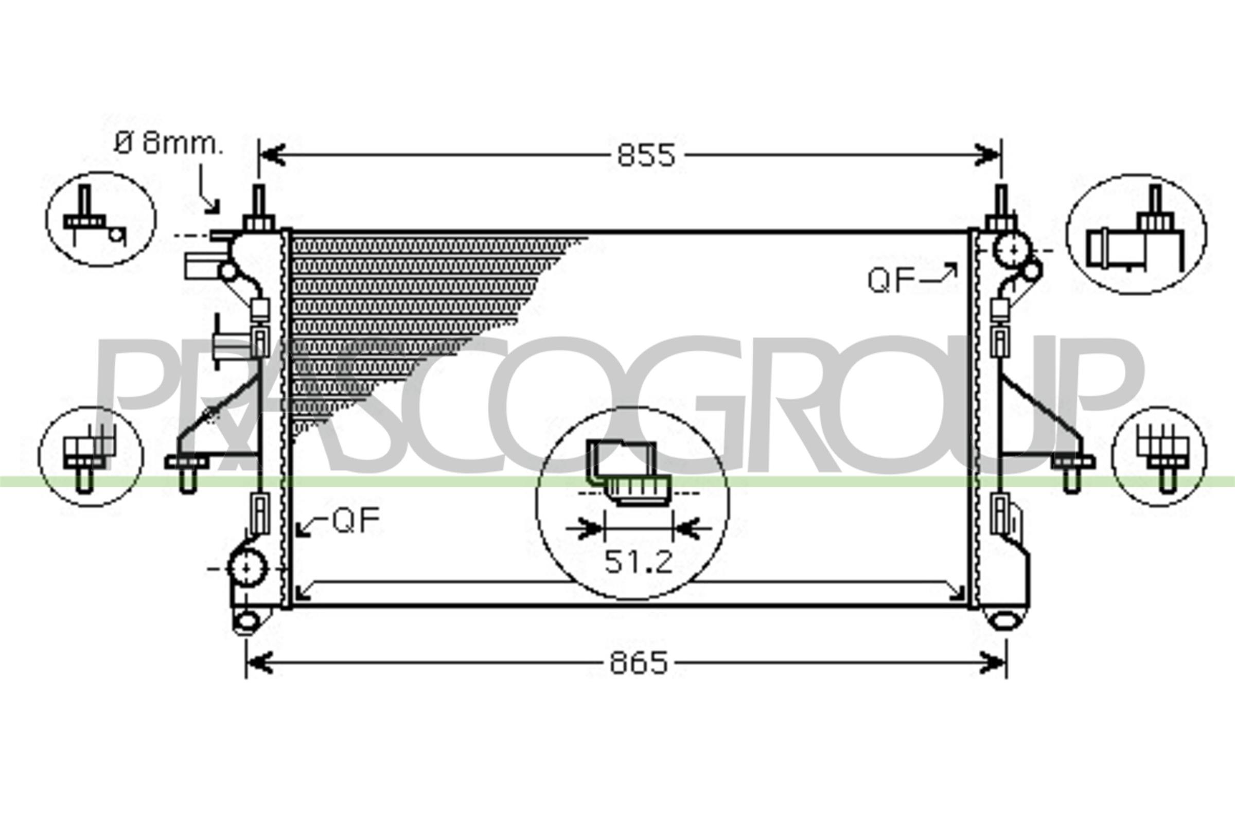 PRASCO CI954R005 Radiatore,...