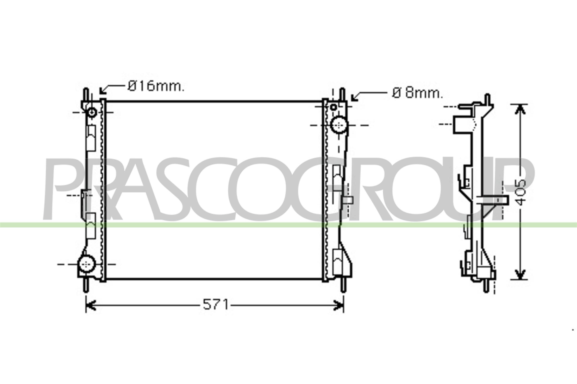 PRASCO DS011R010 Radiatore,...