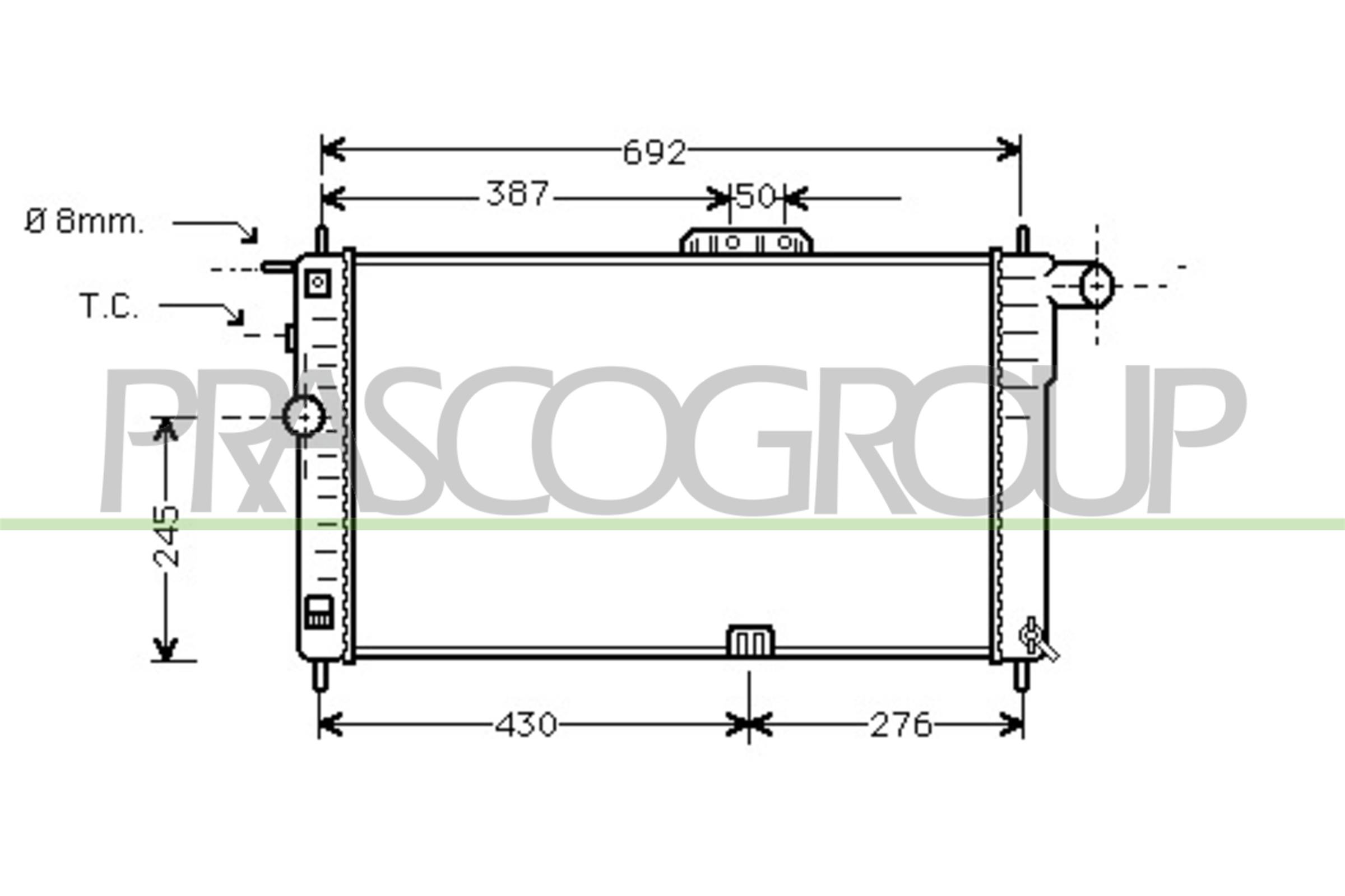 PRASCO DW001R001 Radiatore,...