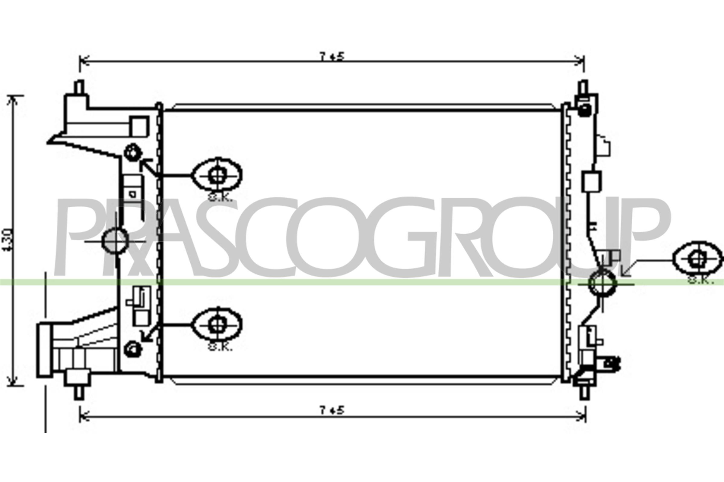 PRASCO DW040R003 Radiatore,...