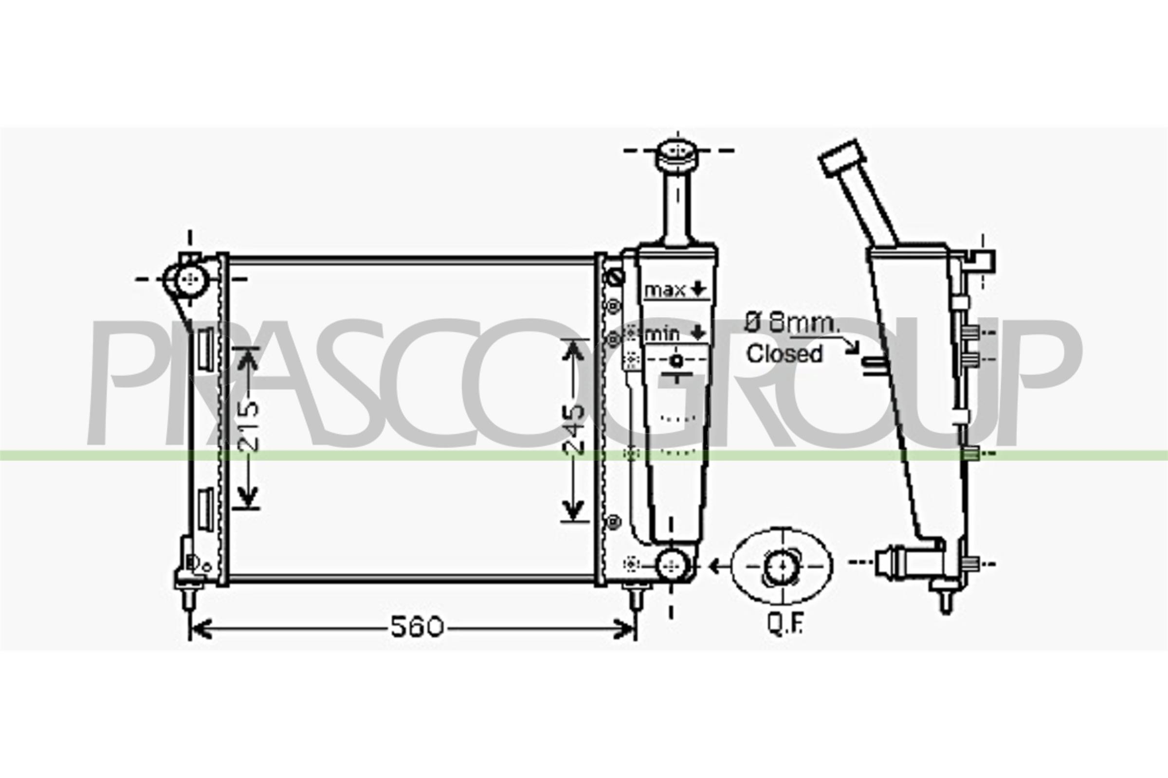 PRASCO FD008R001 Radiatore,...