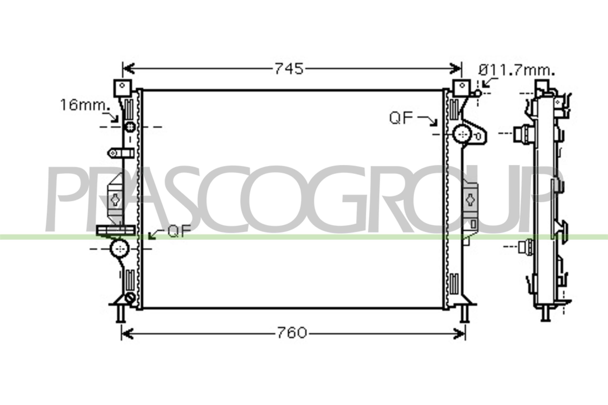 PRASCO FD110R005 Radiatore,...