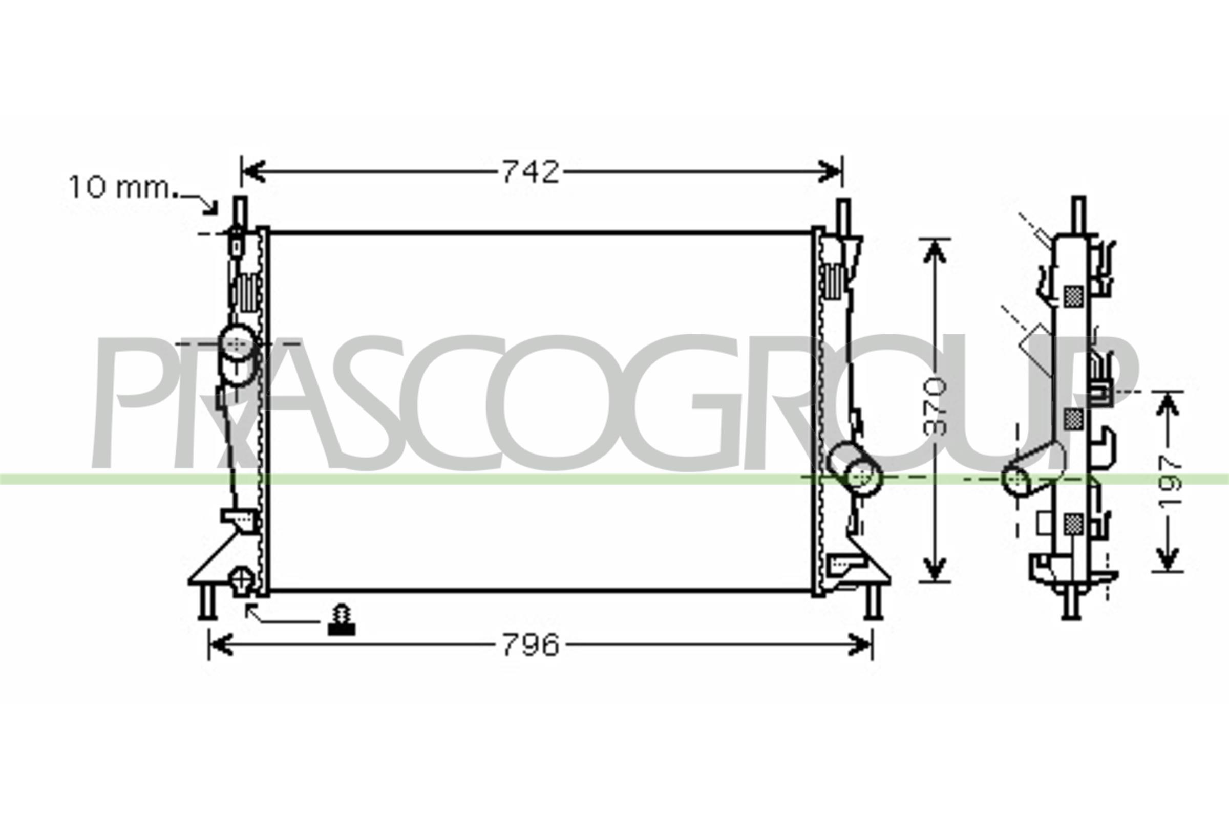 PRASCO FD424R003 Radiatore,...