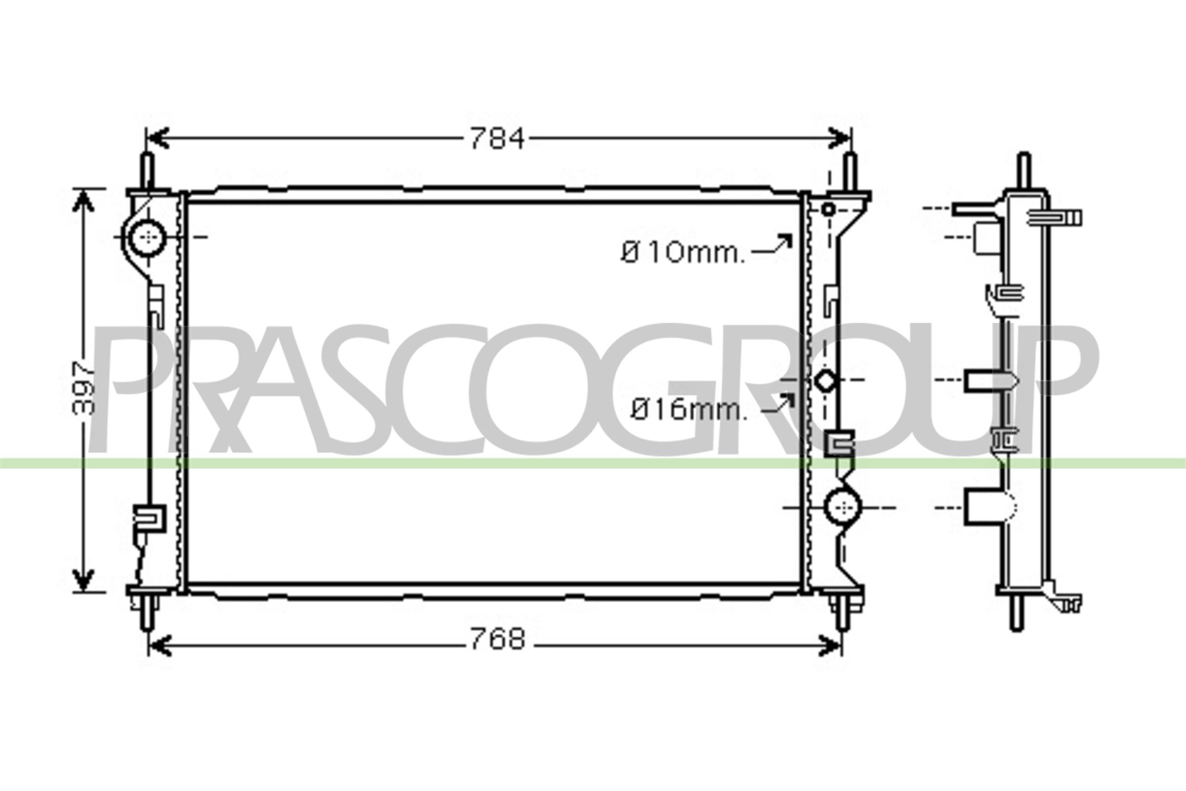 PRASCO FD930R002 Radiatore,...