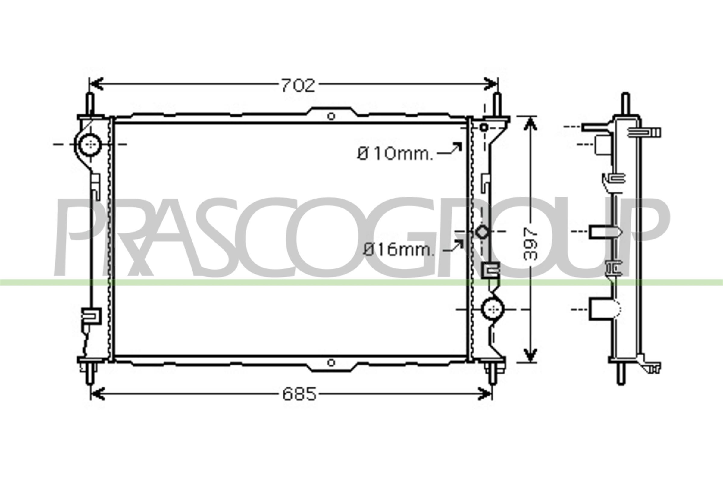 PRASCO FD930R004 Radiatore,...