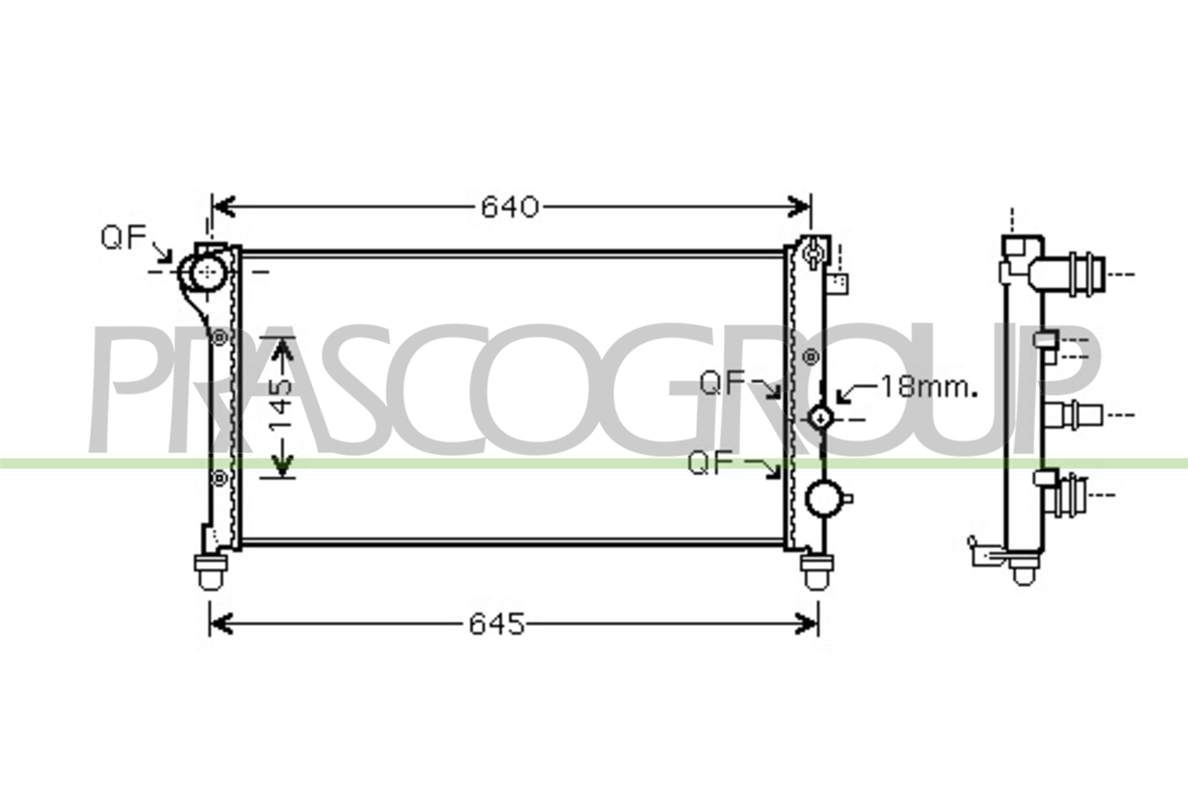 PRASCO FT122R002 Radiatore,...