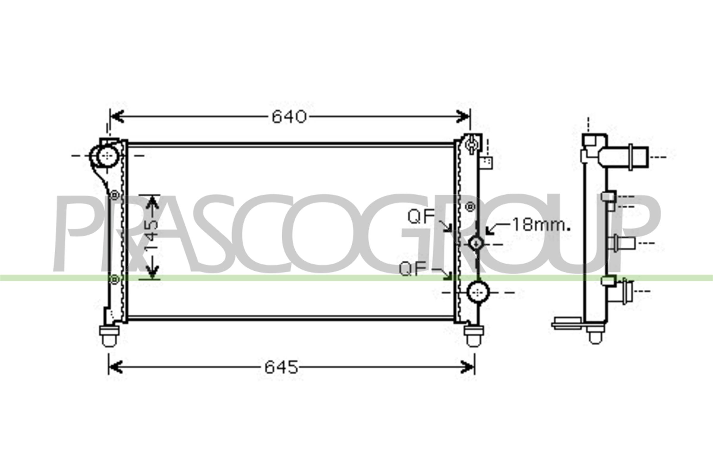 PRASCO FT122R010 Radiatore,...