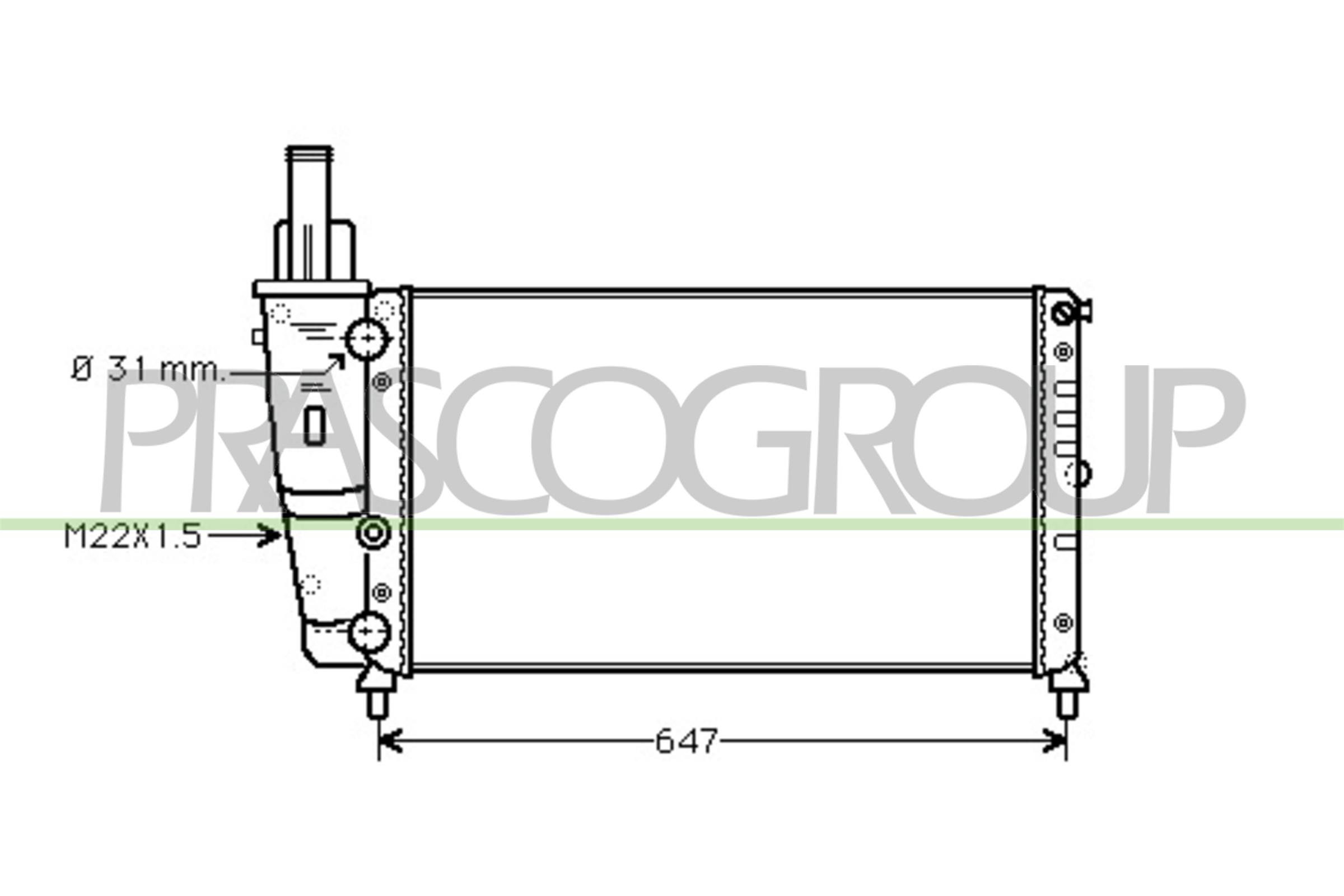 PRASCO FT132R014 Radiatore,...