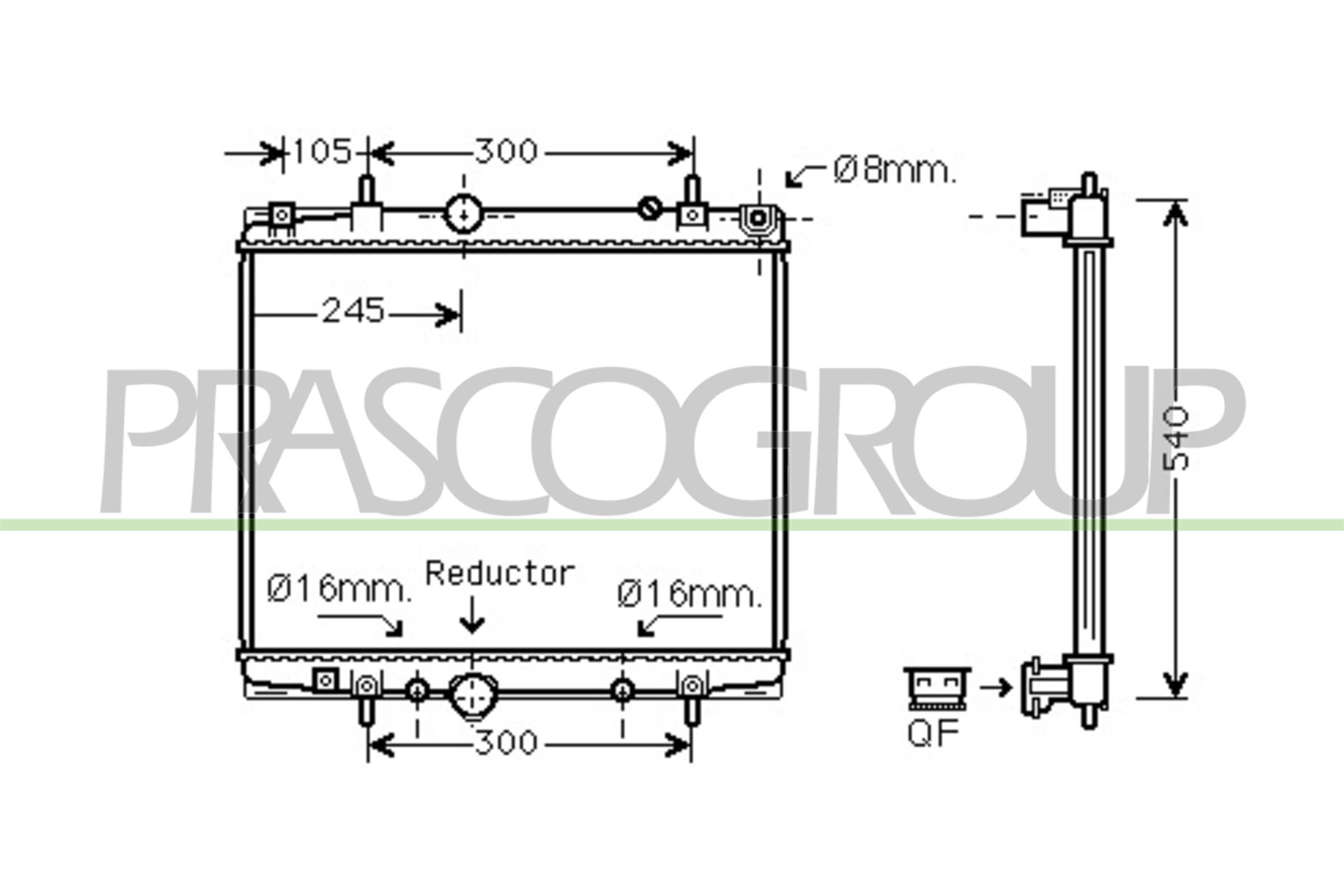 PRASCO FT152R002 Radiatore,...