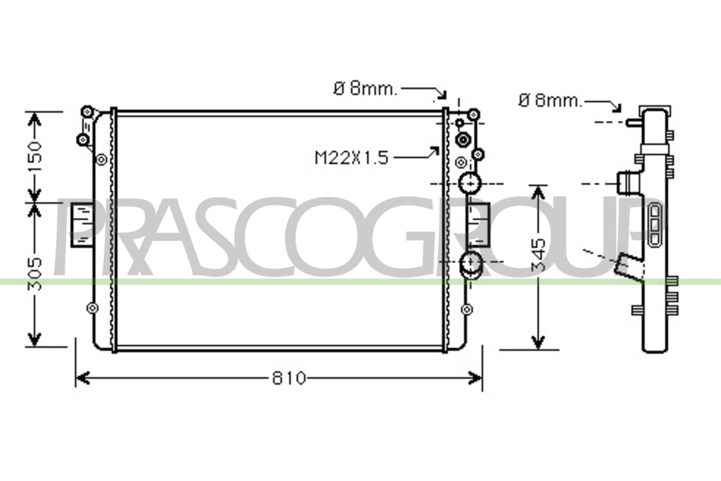 PRASCO FT926R003 Radiatore,...