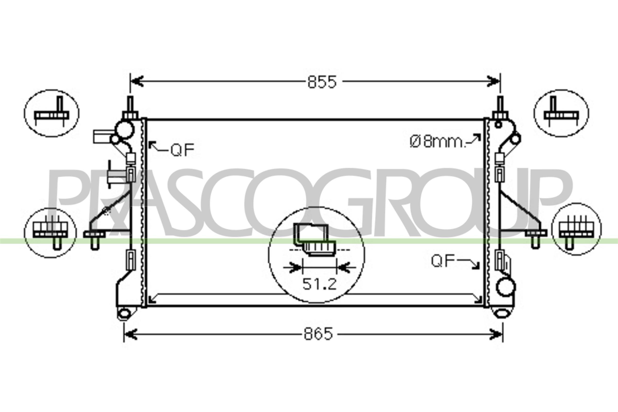 PRASCO FT930R001 Radiatore,...