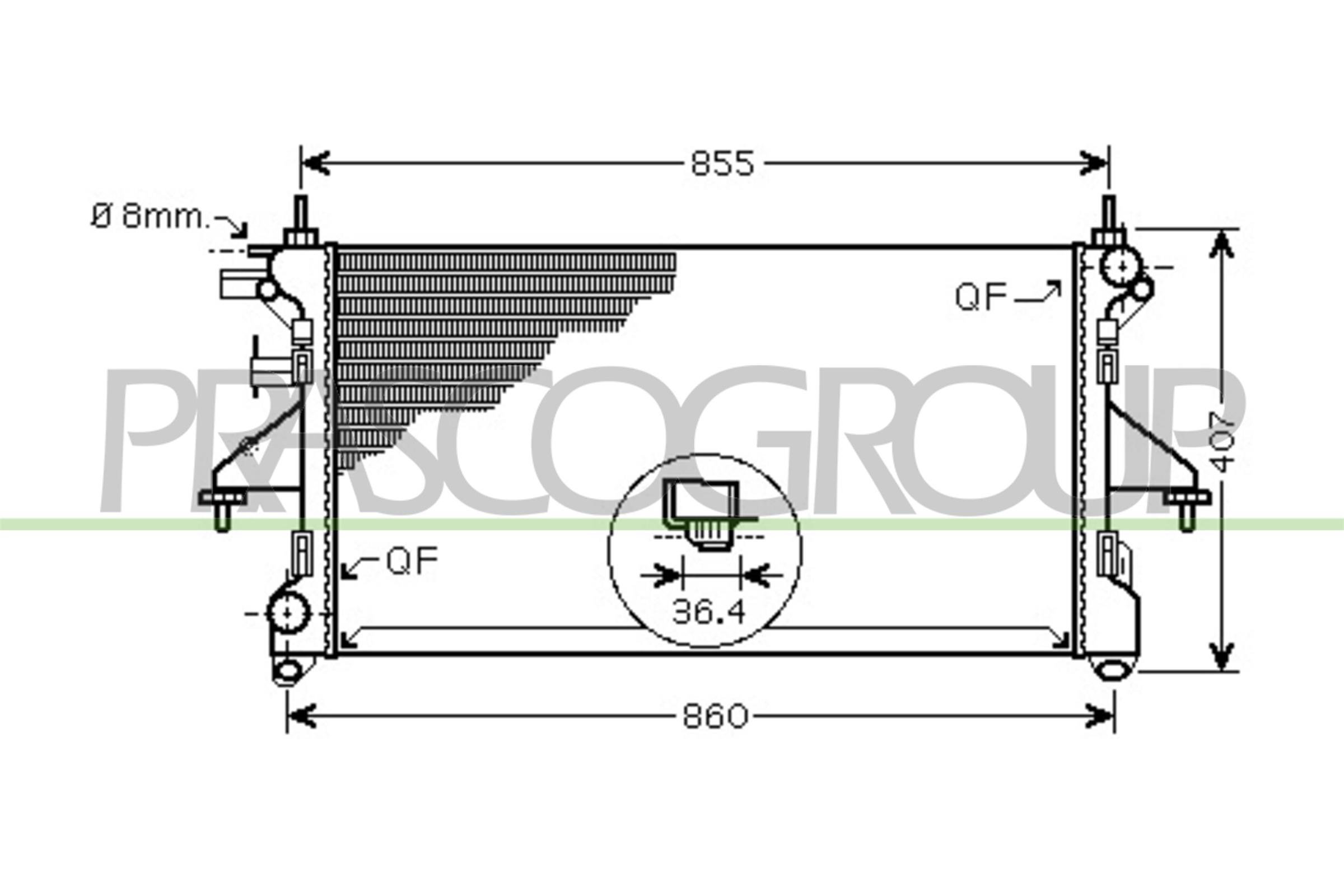 PRASCO FT930R006 Radiatore,...