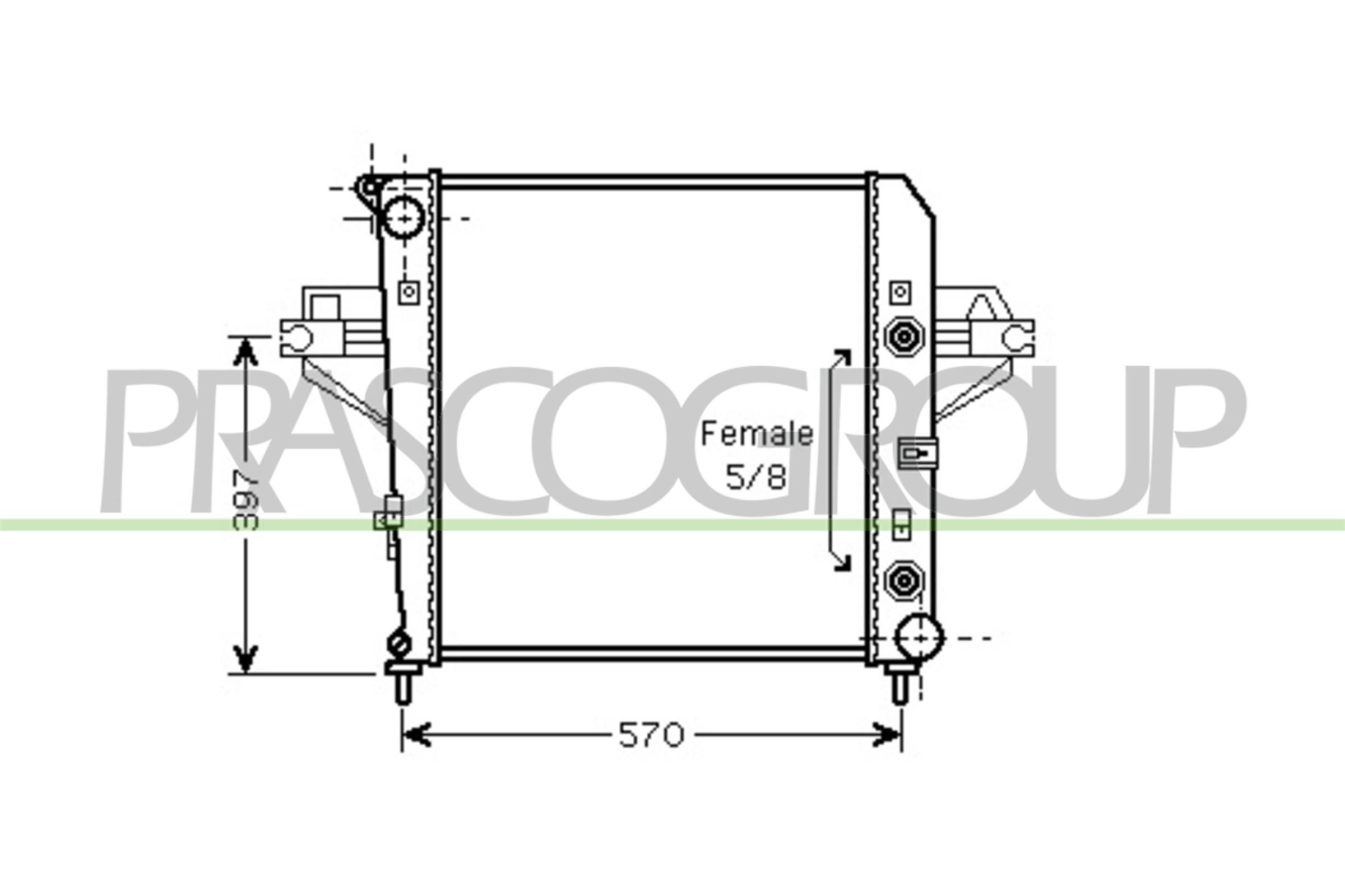 PRASCO JE011R001 Radiatore,...