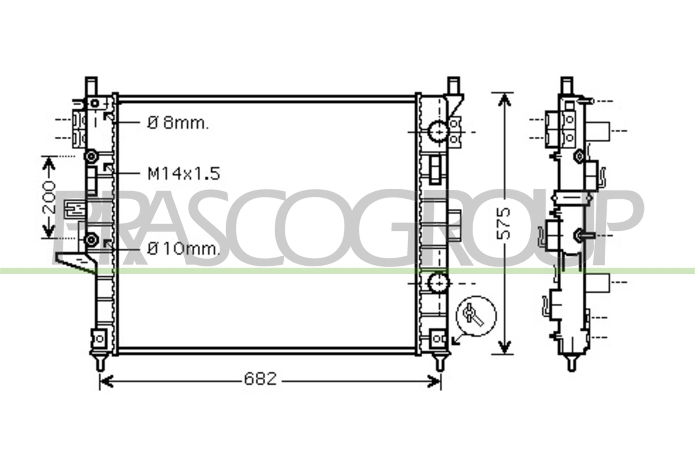 PRASCO ME820R002 Radiatore,...