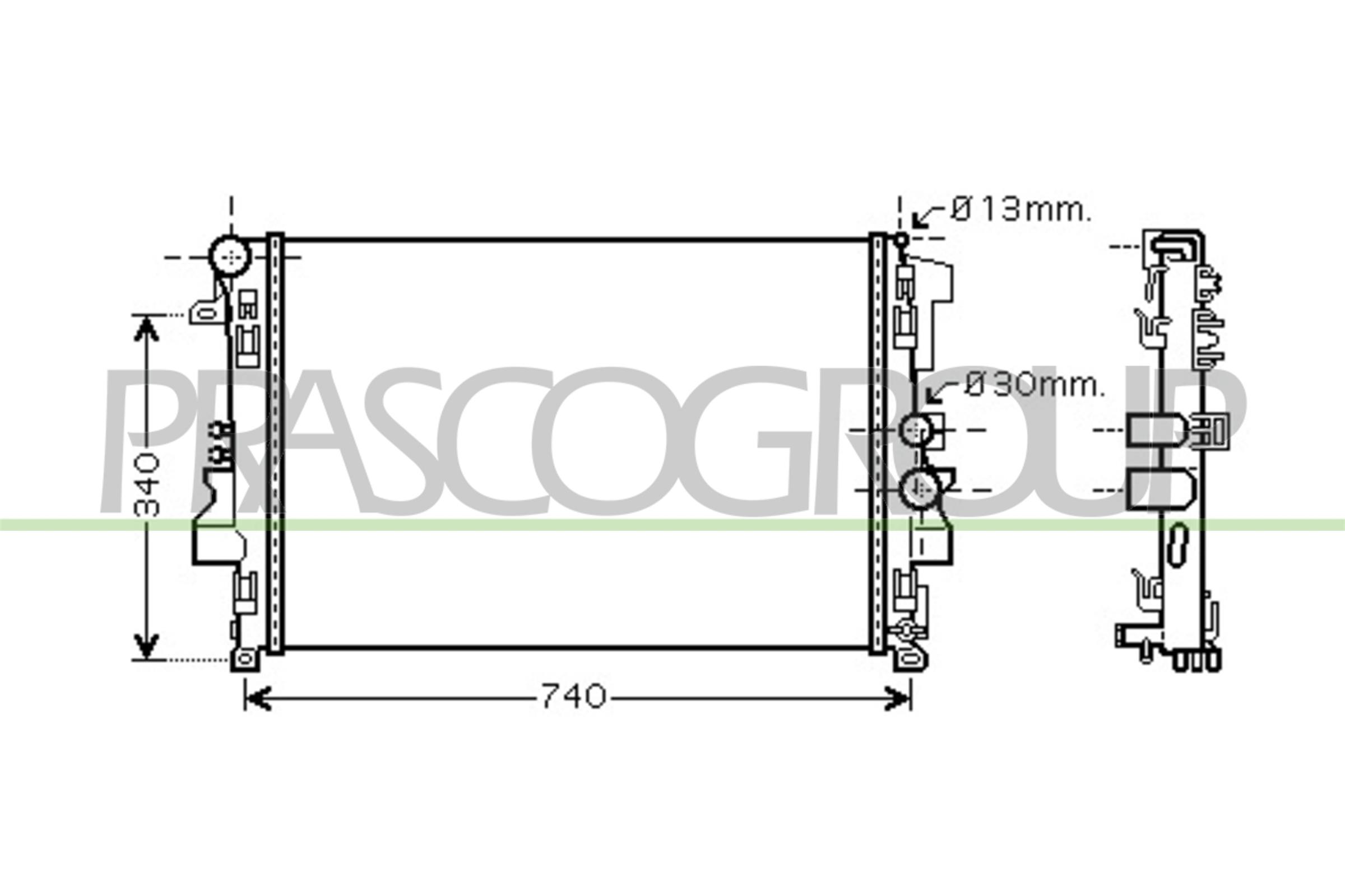 PRASCO ME907R014 Radiatore,...