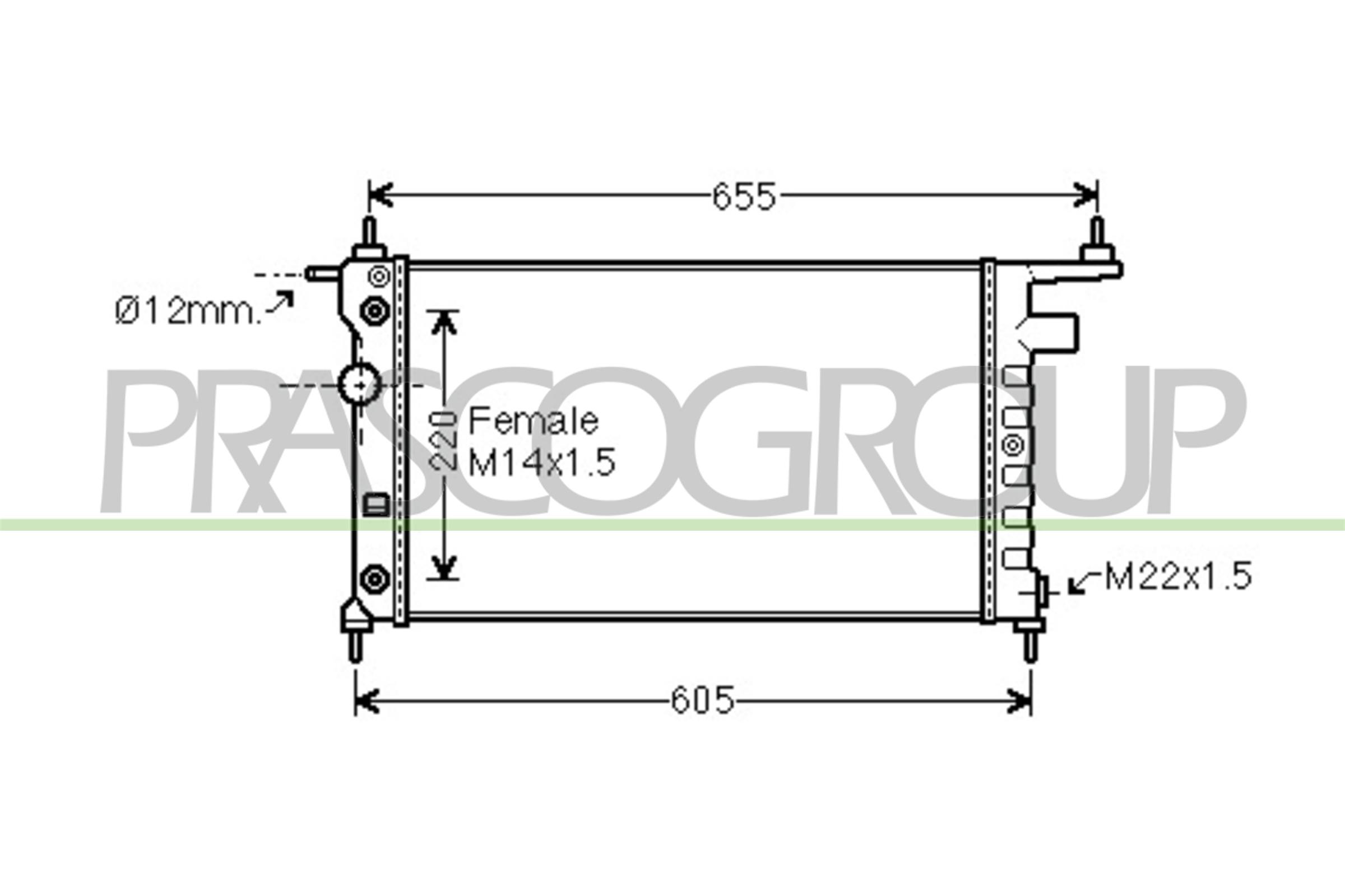 PRASCO OP028R002 Radiatore,...