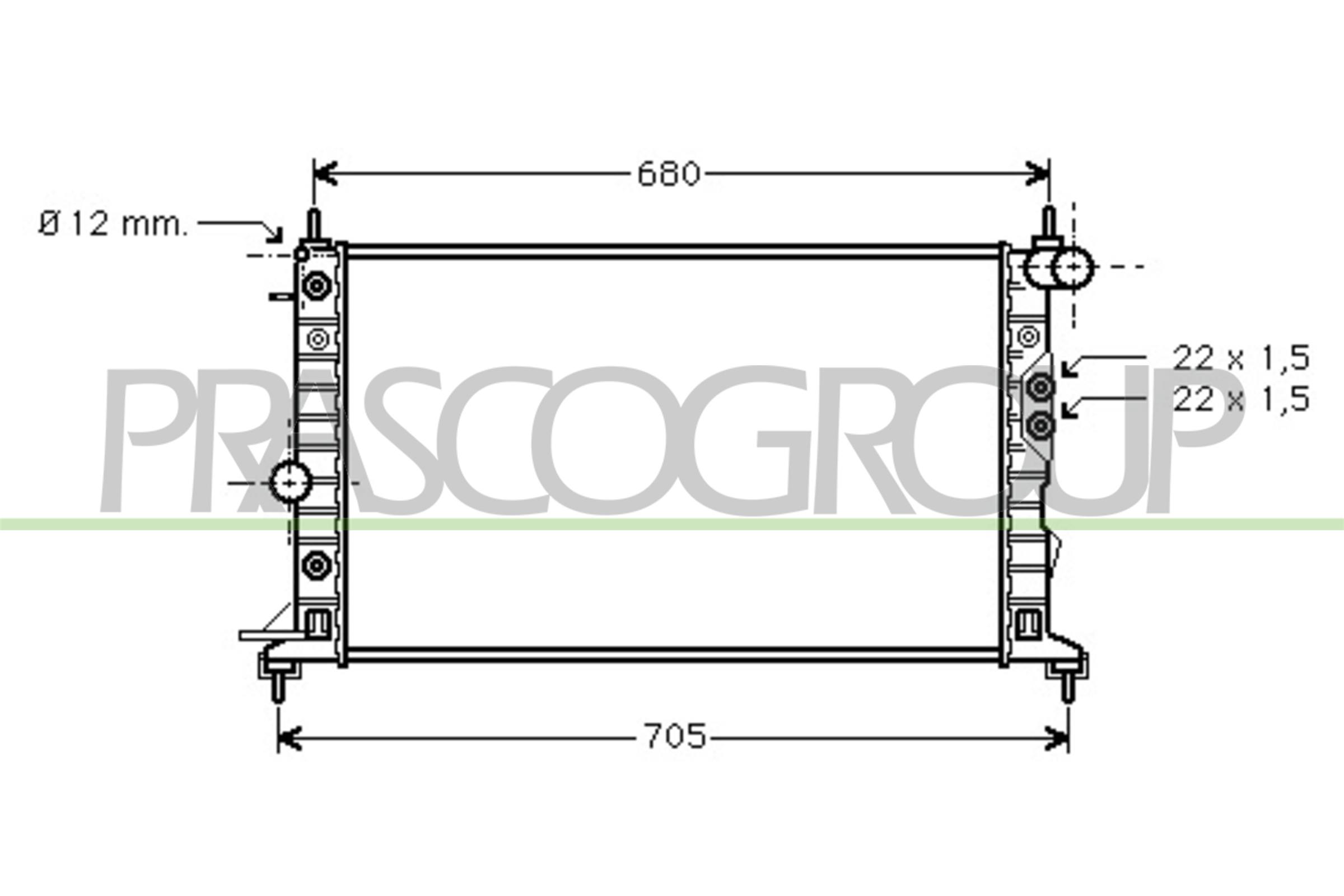 PRASCO OP052R003 Radiatore,...