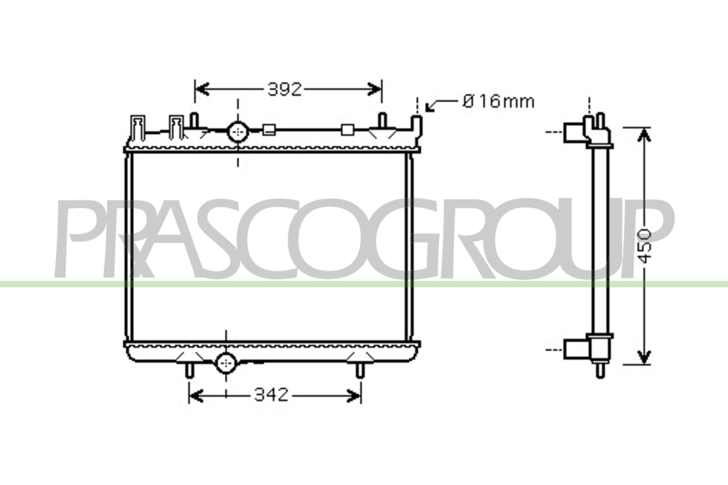 PRASCO PG009R016 Radiatore,...