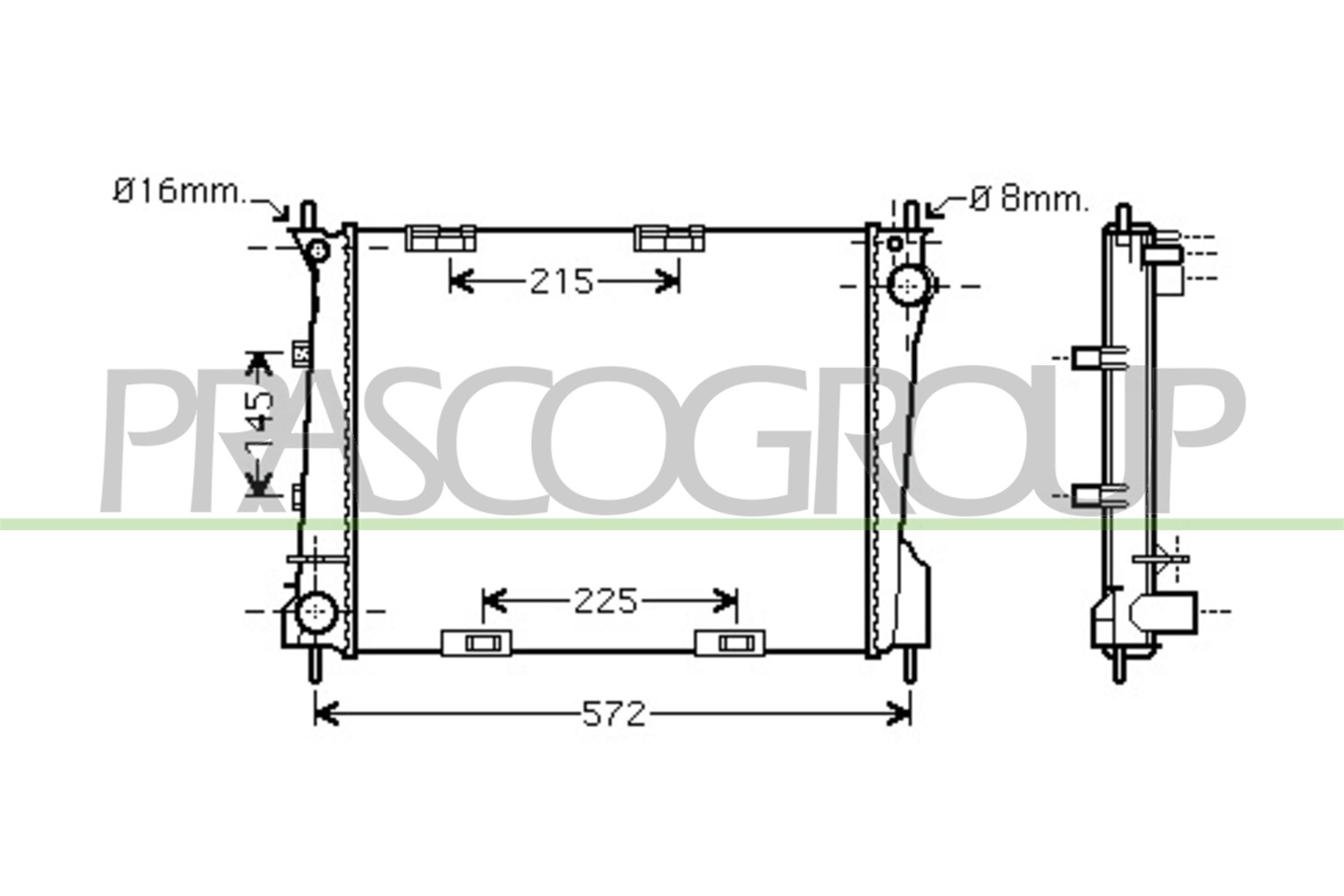 PRASCO RN325R003 Radiatore,...