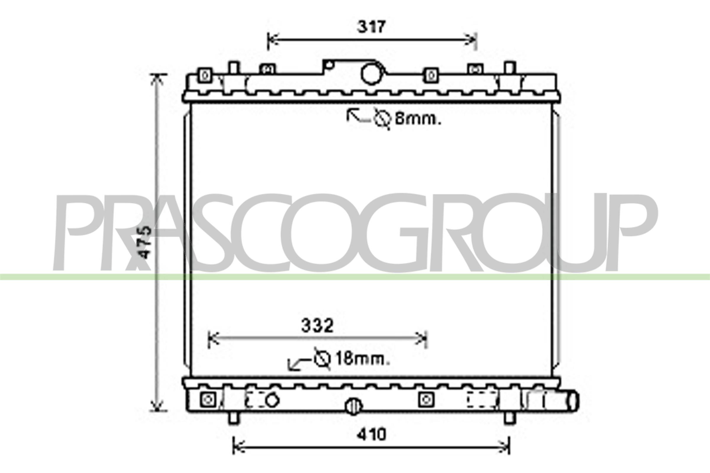 PRASCO SZ036R001 Radiatore,...