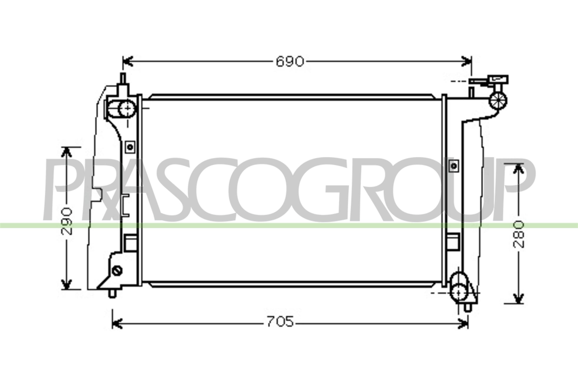 PRASCO TY087R001 Radiatore,...