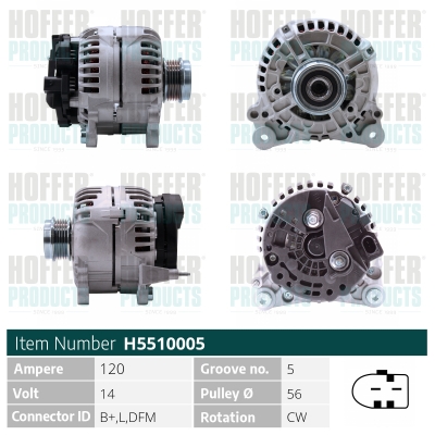 HOFFER H5510005 Alternatore