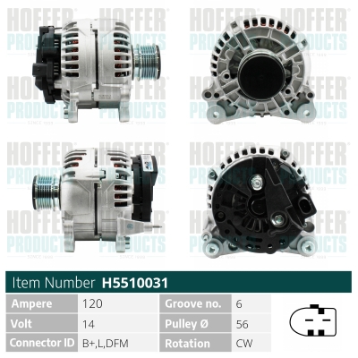 HOFFER H5510031 Alternatore
